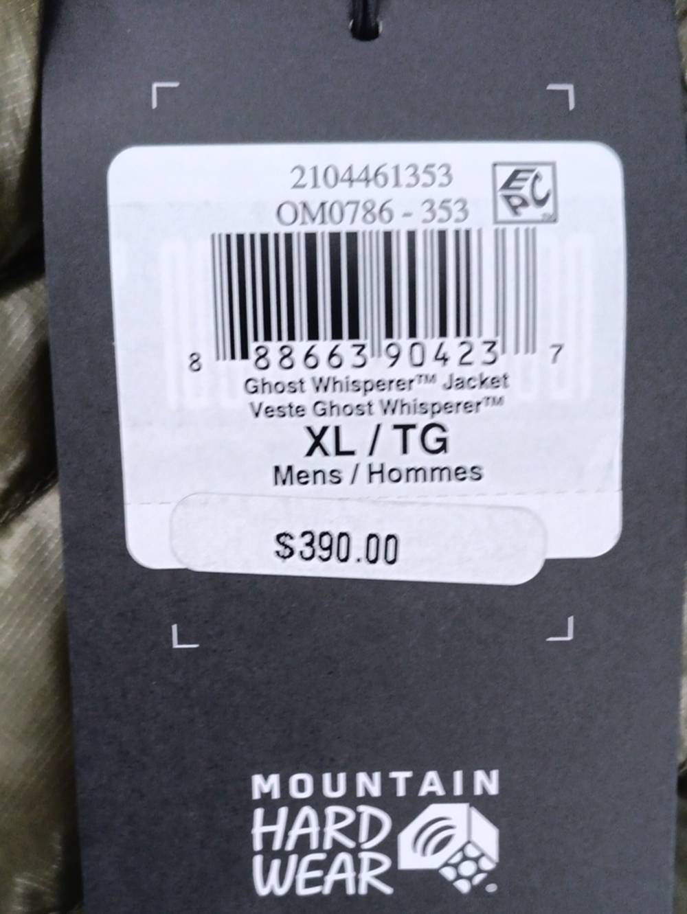 Mountain Hardwear Ghost Whisperer Jacket - Olive